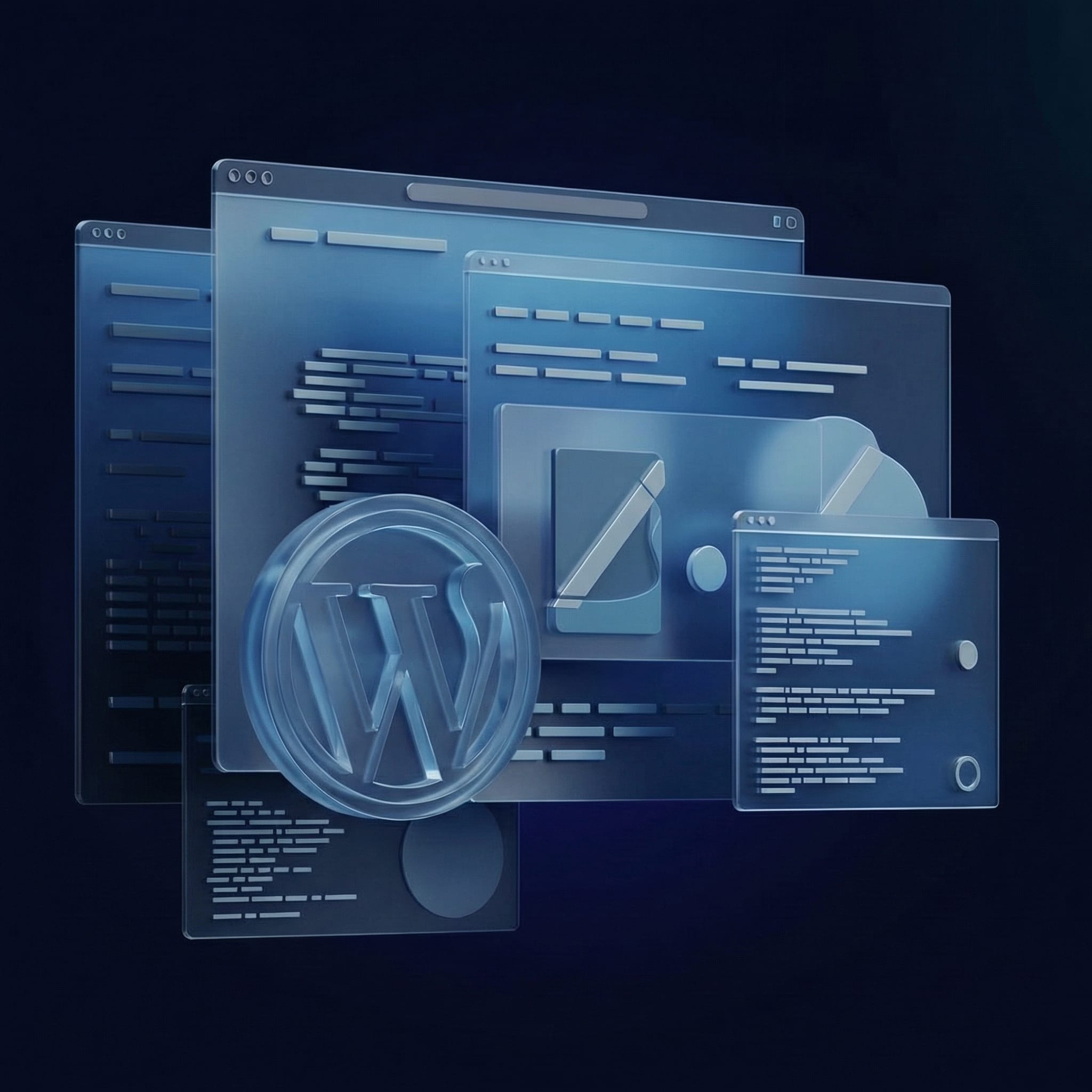 Painel administrativo do WordPress com métricas de SEO e desempenho do site