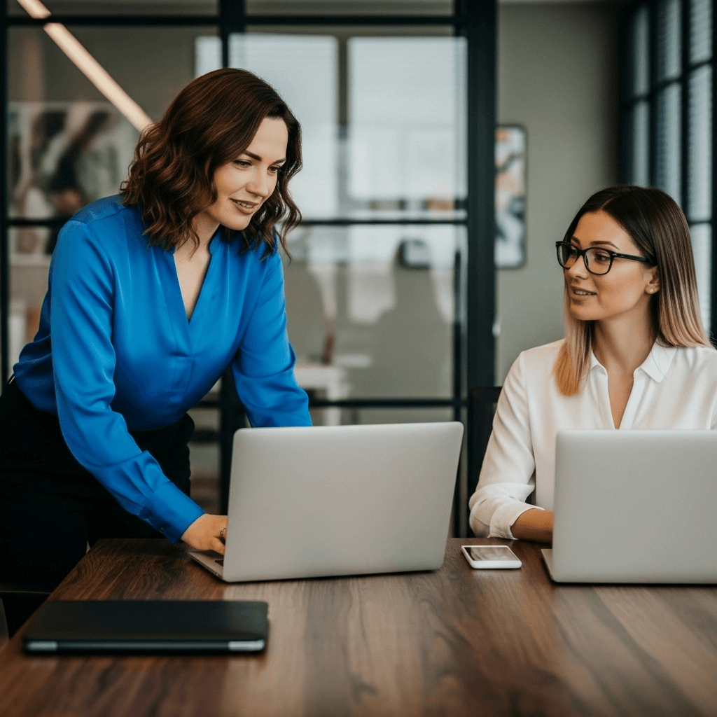 Equipe criativa de marketing de conteúdo trabalhando em estratégia editorial