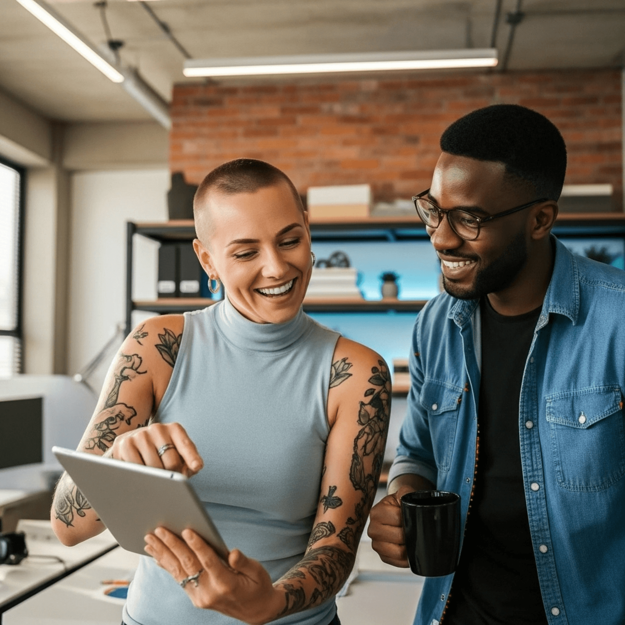 Especialista e-commerce com tablet